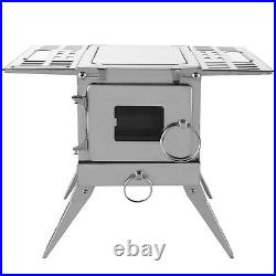 VEVOR Portable Tent Stove Wood Burning Stove 90.6 Height withPipe for Camping