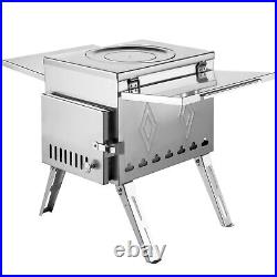 VEVOR Tent Camping Stove Wood Burning Stove with Chimney For Cooking&Heating