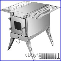 VEVOR Tent Wood Stove, Outdoor Camping Wood Burning Stove Stainless Steel With Fo VEVOR Tent Wood Stove, Outdoor Camping Wood Burning Stove Stainless Steel With Fo