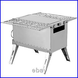 VEVOR Tent Wood Stove Wood Burning Stove 90.6 Height Stainless Steel Camping