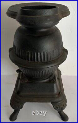 VINTAGE Spark Salesman Sample Cast Iron Pot Belly Wood Cook Stove-13