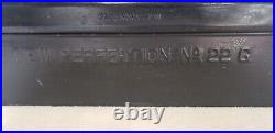 VTG NEW PERFECTION STOVE TOP WARMING OVEN STAMPED BLACK METAL withBlue Enamel