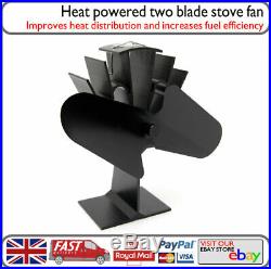 Valiant 2 Blade Stove Fan Heat Powered Log Burner Wood Burning Eco Stove Fan