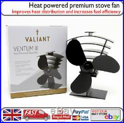 Valiant Stove Fan Ventum 3 Heat Powered Log Burner Wood Burning Eco Stove Fan
