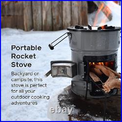Versa, High-Efficiency, Wood-Burning, 14.25 Lbs. Portable Rocket Stove for Outdo