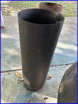 Vintage Antique Wood Burning Heater Stove Fire pit Firepit Chimney Fireplace
