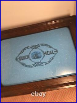 Vintage Antique quick meal stove Part Door Framed Sign