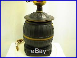 Vintage Black Pot Belly Stove Lamp Light Cookstove Wood Burning Cookstove