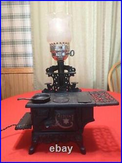 Vintage CRESCENT Cast Iron Stove Light READ DESCRIPTION