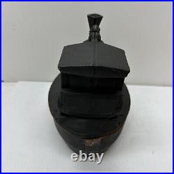 Vintage Cast Iron Steam Train Humidifier For Wood Stove