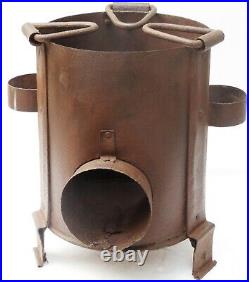 Vintage Cooking heating forged Iron Sigdi Sigri stove Wood Burning Fire Pit big