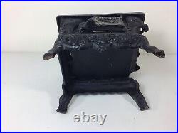 Vintage Crescent Mini Replica Cast Iron Wood Burning Stove + Extras