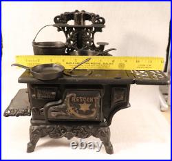 Vintage Example Cast Iron Crescent Wood Burning Stove Complete Not For Burning Vintage Example Cast Iron Crescent Wood Burning Stove Complete Not For Burning