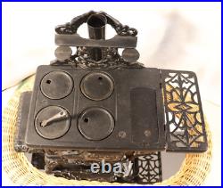 Vintage Example Cast Iron Crescent Wood Burning Stove Complete Not For Burning Vintage Example Cast Iron Crescent Wood Burning Stove Complete Not For Burning
