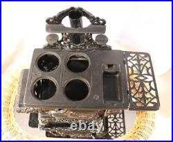 Vintage Example Cast Iron Crescent Wood Burning Stove Complete Not For Burning Vintage Example Cast Iron Crescent Wood Burning Stove Complete Not For Burning