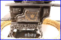 Vintage Example Cast Iron Crescent Wood Burning Stove Complete Not For Burning