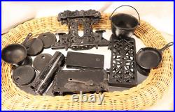 Vintage Example Cast Iron Crescent Wood Burning Stove Complete Not For Burning
