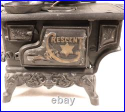 Vintage Example Cast Iron Crescent Wood Burning Stove Complete Not For Burning Vintage Example Cast Iron Crescent Wood Burning Stove Complete Not For Burning