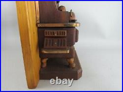 Vintage Folk Art Wooden Wood Burning Kitchen Stove Sculpture