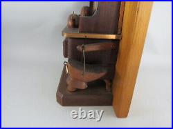 Vintage Folk Art Wooden Wood Burning Kitchen Stove Sculpture