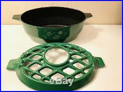 Vintage Green Cast Iron Stove Top Steamer Humidifier Kettle Wood Burning