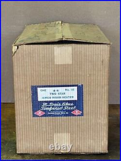 Vintage Jemco No. 18 Two Star Wood Heater New In Box Vintage Jemco No. 18 Two Star Wood Heater New In Box