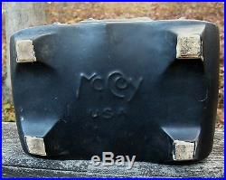 Vintage McCoy Pottery Ceramic Black Cookie Jar Oven Wood Burning Stove RARE