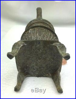 Vintage Miniature Cast Iron Stove Zinc Wood Burning Salesman Sample Potbelly