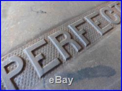 Vintage Perfect Cast Iron Wood Burning Stove Door Part Sign Furnace Advertise