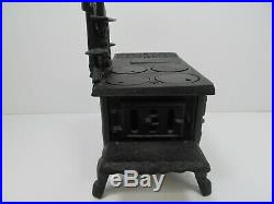 Vintage Small Mini CRESENT Brand Wood Burning Replica Cast Iron Stove