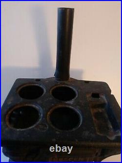 Vintage Small Mini CRESENT Brand Wood Burning Replica Cast Iron Stove Toy Doll