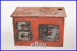 Vintage Tin Wood Burning Cooking Stove Children Toy 1950`s