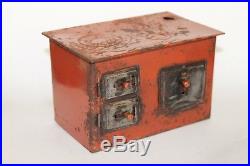 Vintage Tin Wood Burning Cooking Stove Children Toy 1950`s