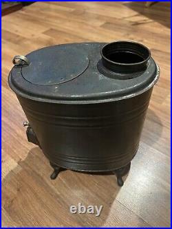 Vintage Tin Wood burning Stove. Salesman Sample