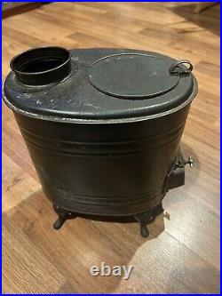 Vintage Tin Wood burning Stove. Salesman Sample