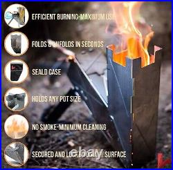 Vire Mini folding rocket stove for cooking portable rocket stove, Outdoor hik Vire Mini folding rocket stove for cooking portable rocket stove, Outdoor hik