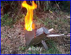 Vire Stove Mini Portable Outdoor Wood Burning Camping Rocket Stove for