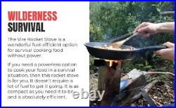 Vire Stove Portable & Foldable Outdoor Wood Burning Rocket Stove Survival
