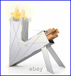 Vire Stove Portable Outdoor Wood Burning Camping Rocket Stove for