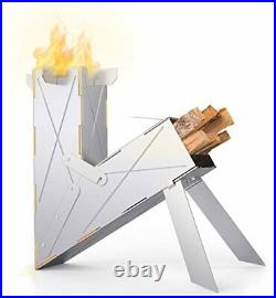 Vire Stove Portable Outdoor Wood Burning Camping Rocket Stove for