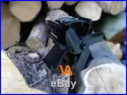 Voda Quality Heat Powered Wood Burning Mini Stove Top Fan Eco Friendly Black
