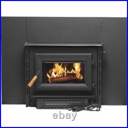 Vogelzang Plate Steel Wood Burning Fireplace Insert with Blower, 69,000 BTU