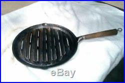 Wagner Cast Iron Round Broiler Skillet Wood Burning Cook Top Stove 1891