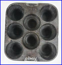 Wagner Ware Style R 8 Cup Cast Iron Muffin Pan 1915 1948 Pan Excellent