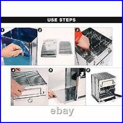 Wood Burning Camp Stove Folding Stainless Steel 304# Grill Small/large Portable