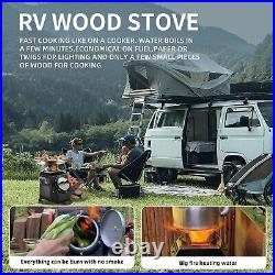 Wood Burning Camp Stove, Outdoor Portable Wood Burning Camp Stove, Large Stai Wood Burning Camp Stove, Outdoor Portable Wood Burning Camp Stove, Large Stai