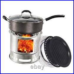 Wood Burning Camp Stove, Portable Camping Wood Stove, Wood Stove Cooking with
