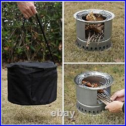 Wood Burning Camp Stove, Portable Camping Wood Stove, Wood Stove Cooking with