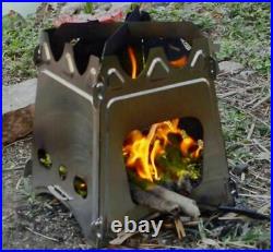 Wood Burning Camp Stoves Portable Outdoor Camping Picnic Firewood Cooker
