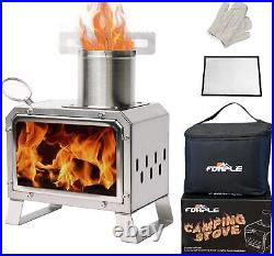 Wood Burning Camping Stove, Portable Camping Stove for Backpacking Stainless